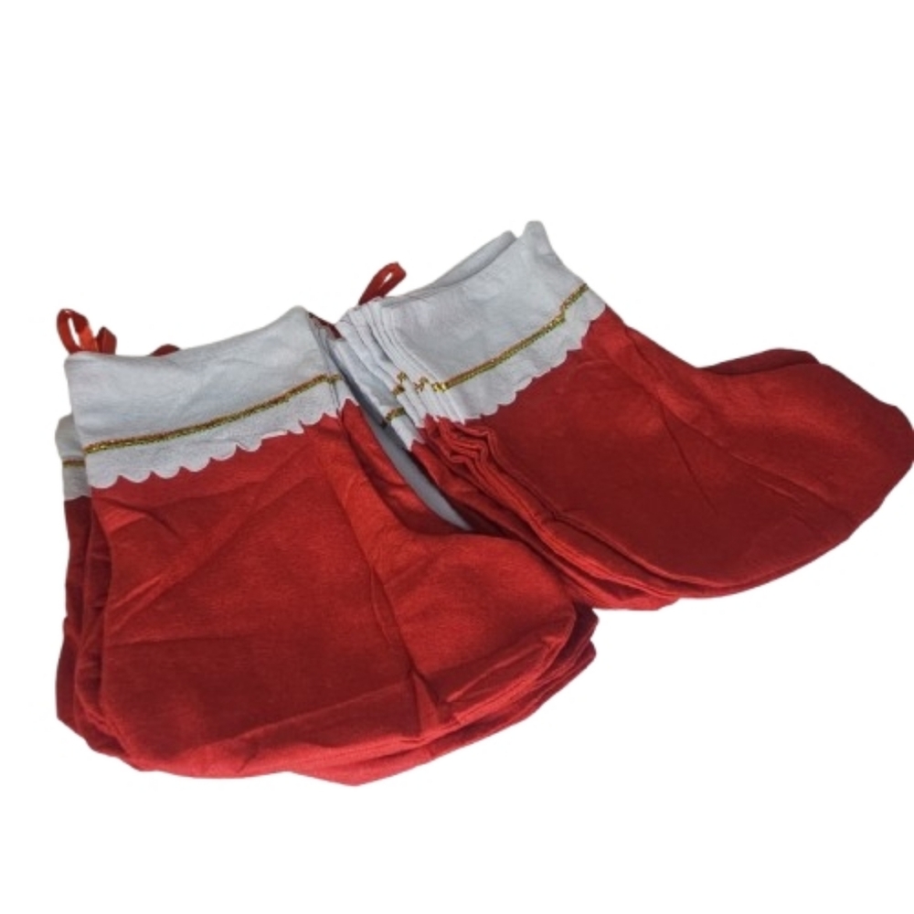 Red White Winter Wonder Christmas Stocking Felt Gift Socks  Approximately 14"
